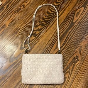 Madewell The Puff Crossbody Bag: Woven Leather Edition Form Grey